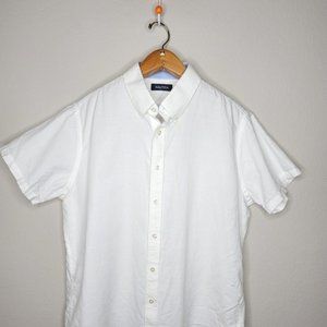 Nautica men's button-down shirt white